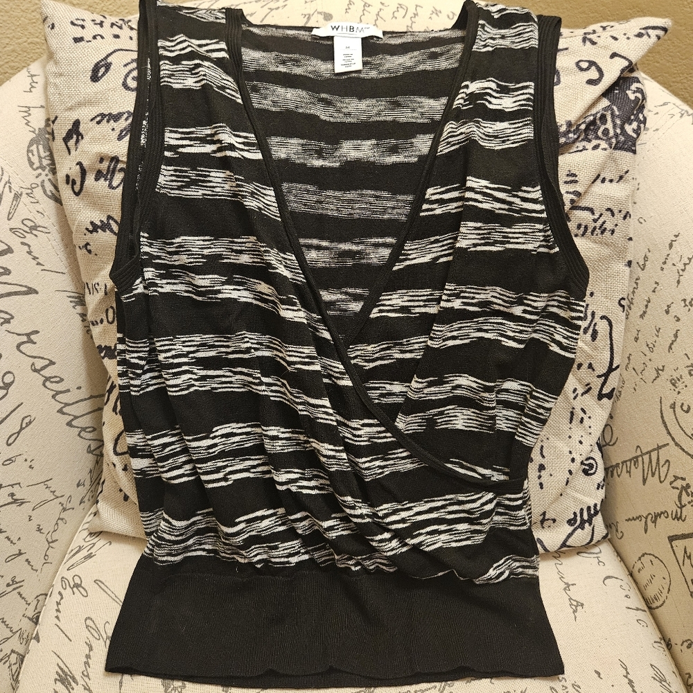 WHBM Plunge Neck Sweater Vest